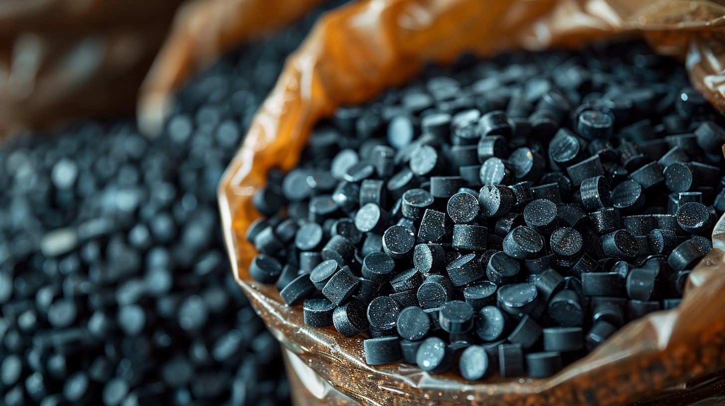 granulés de vinyle noir