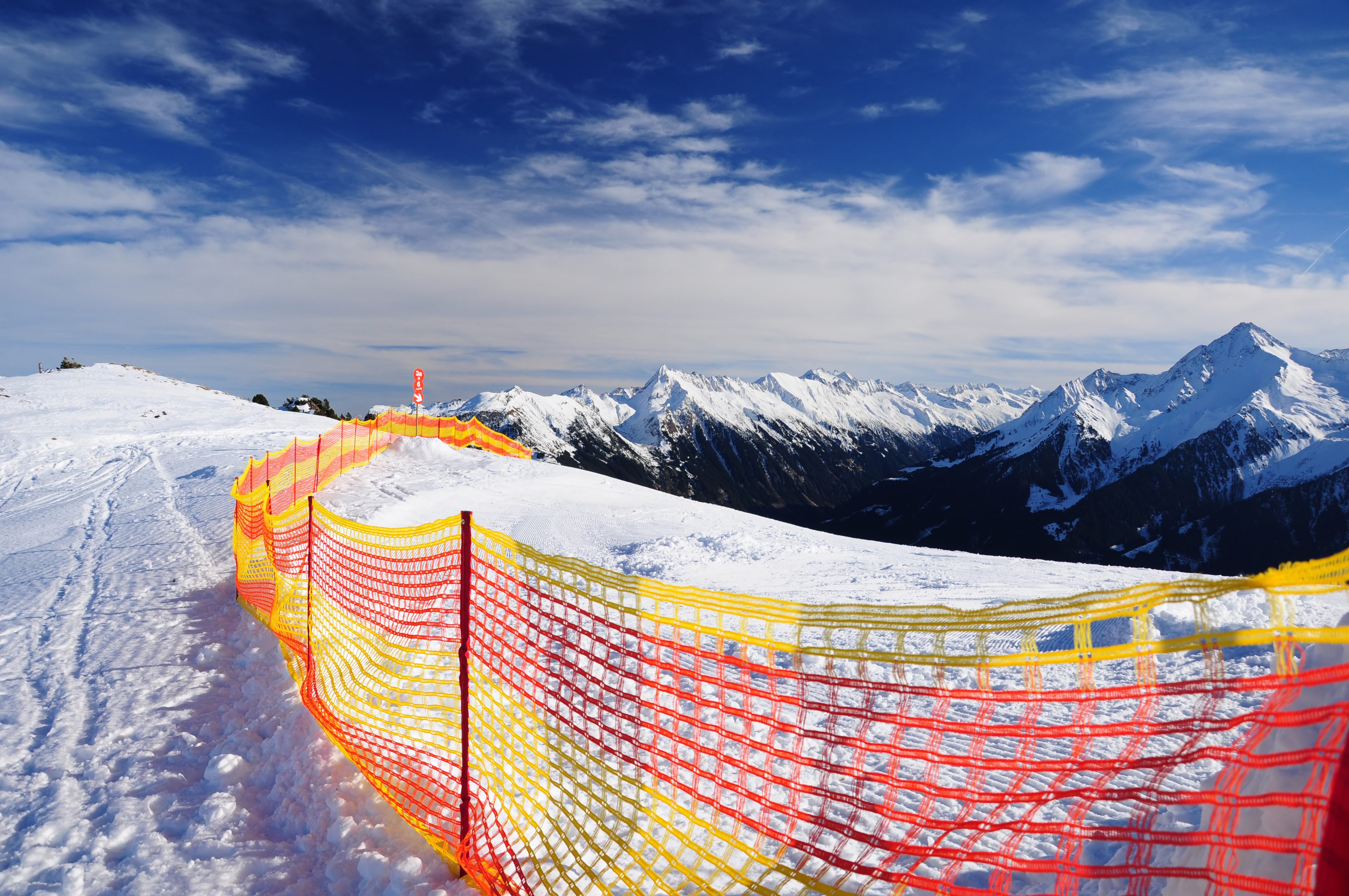 filets de protection des pistes de ski de construction