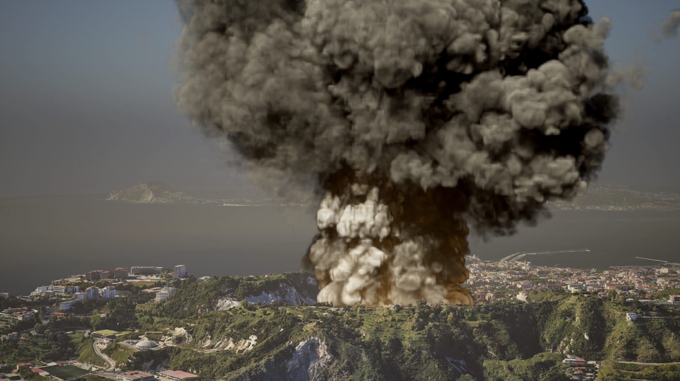 campi flegrei eruzione ricostruzione 3D