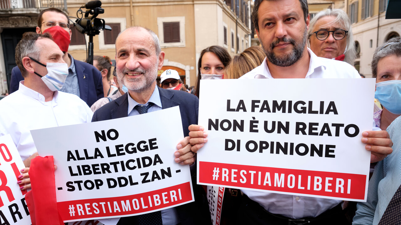 L'Italie dit non à la déclaration de l'UE sur les droits LGBT : "Comme le projet de loi Zan"