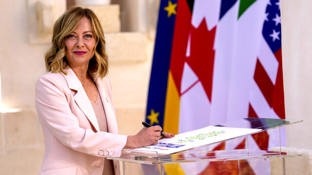 G7, Giorgia Meloni accueille les "grands" du monde (Photo LaPresse)