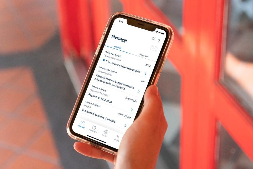 Application IO.  Crédit : PagoPA.