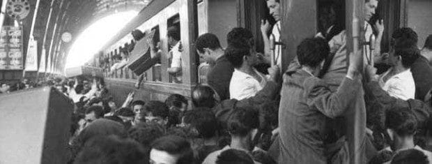 Train Palerme - Turin dans les années 1950