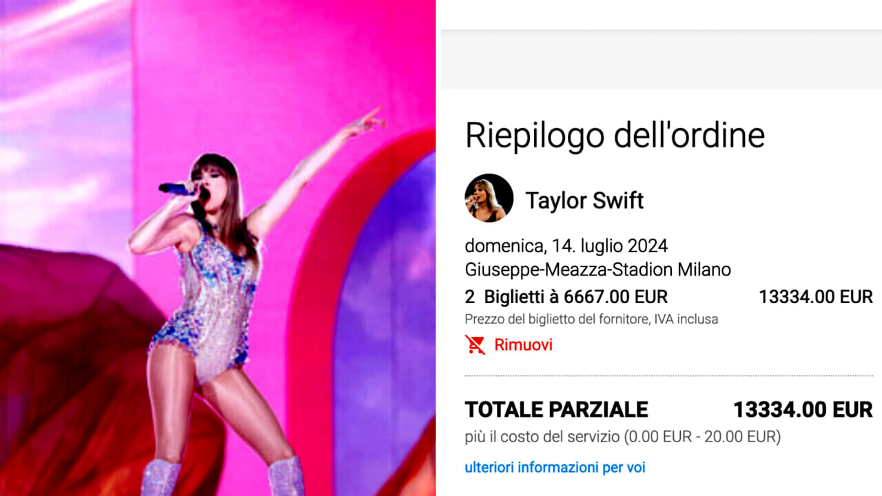 Billets pour Taylor Swift à 13 mille euros : la plainte des Codacons est bonne, mais ce n'est pas suffisant