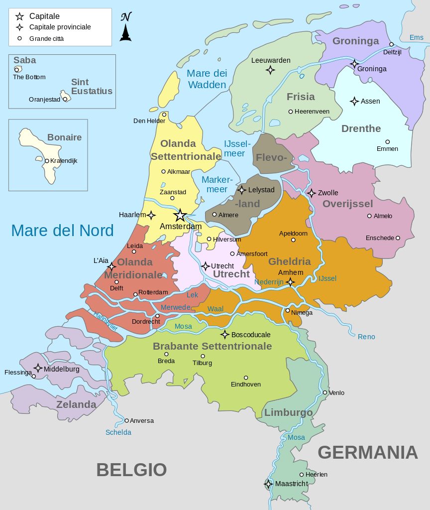 carte des provinces des pays-bas