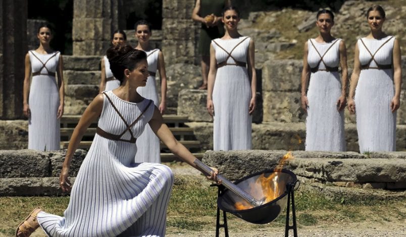 Allumage de la flamme olympique 2024