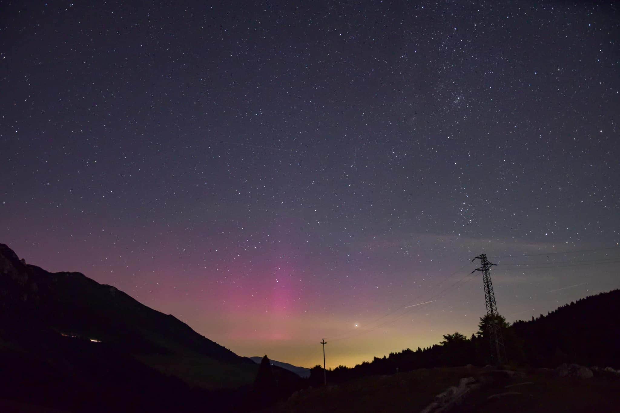 Aurores boréales Italie