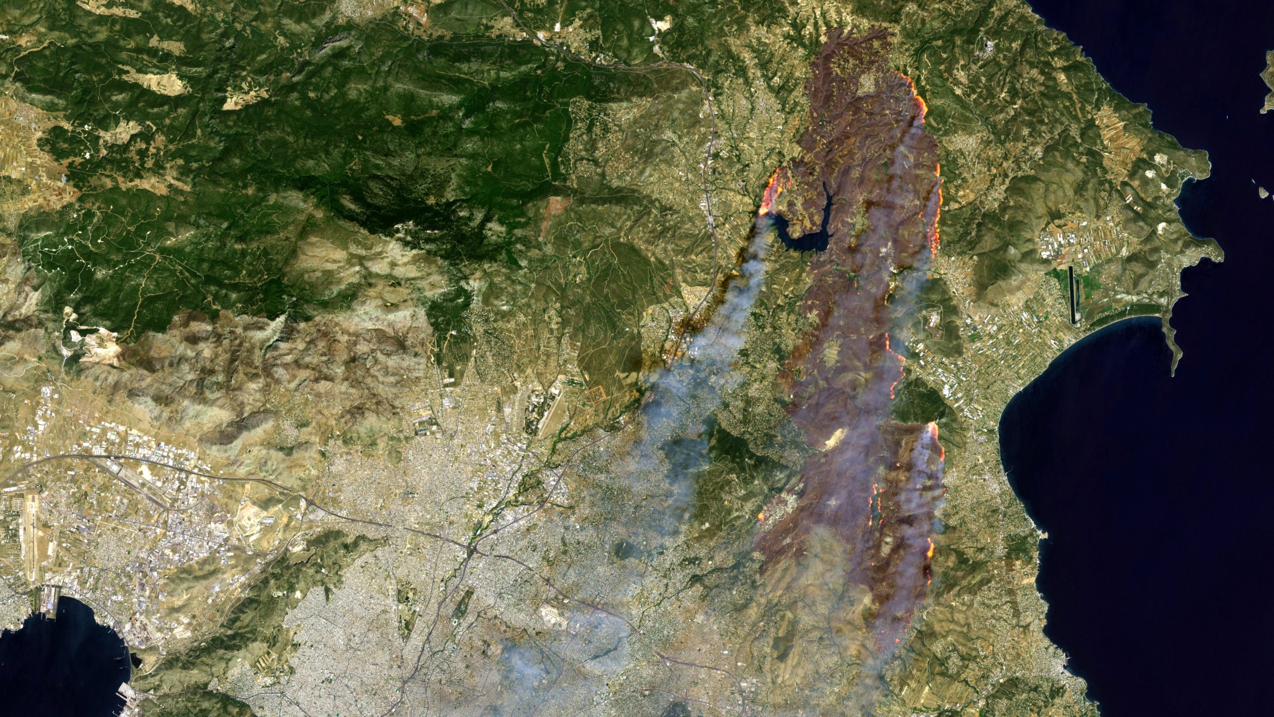 Gravi incendi boschivi in Grecia