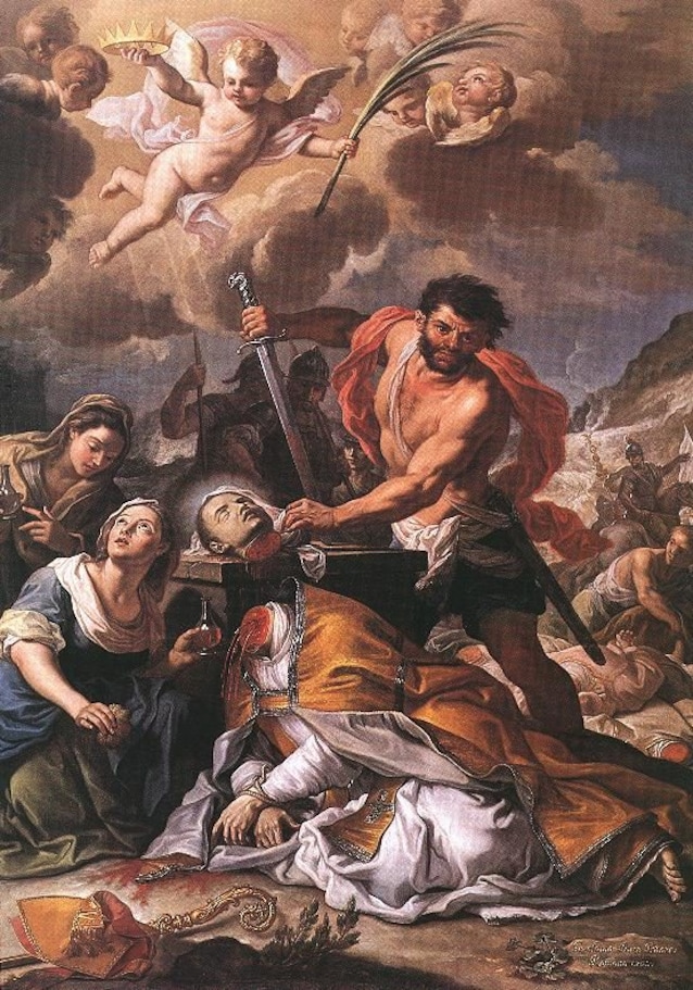 La mort de San Gennaro, tableau de Girolamo Pesce