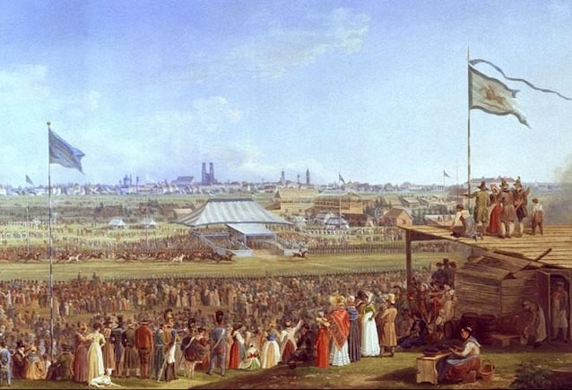 La course hippique à la fête de 1823