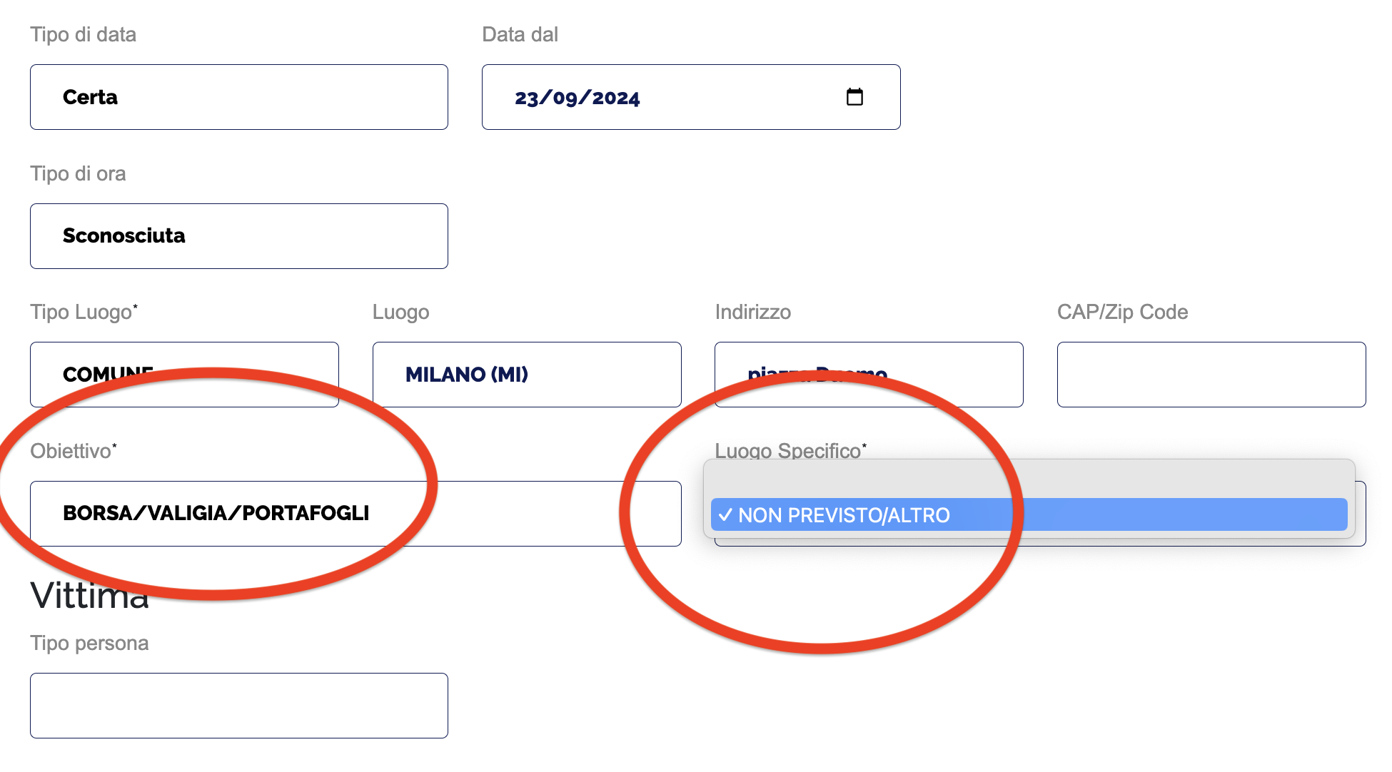 Les demandes dans la plainte en ligne du ministère de l'Intérieur (photo Libremedia.ca)