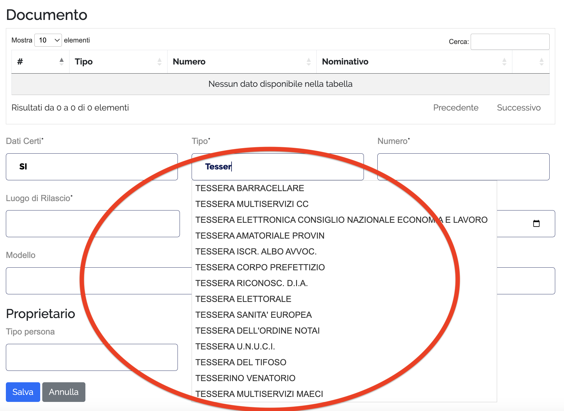 La carte de santé est absente de la liste du formulaire en ligne (photo Libremedia.ca)