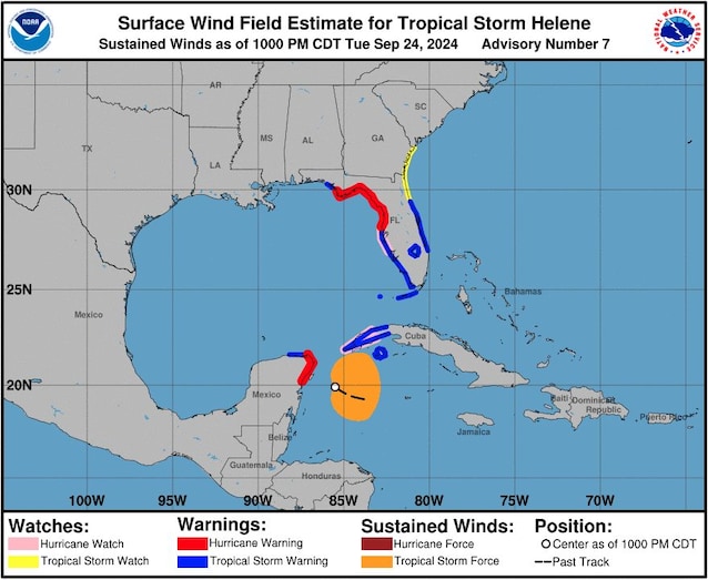 naissance de l'ouragan Hélène