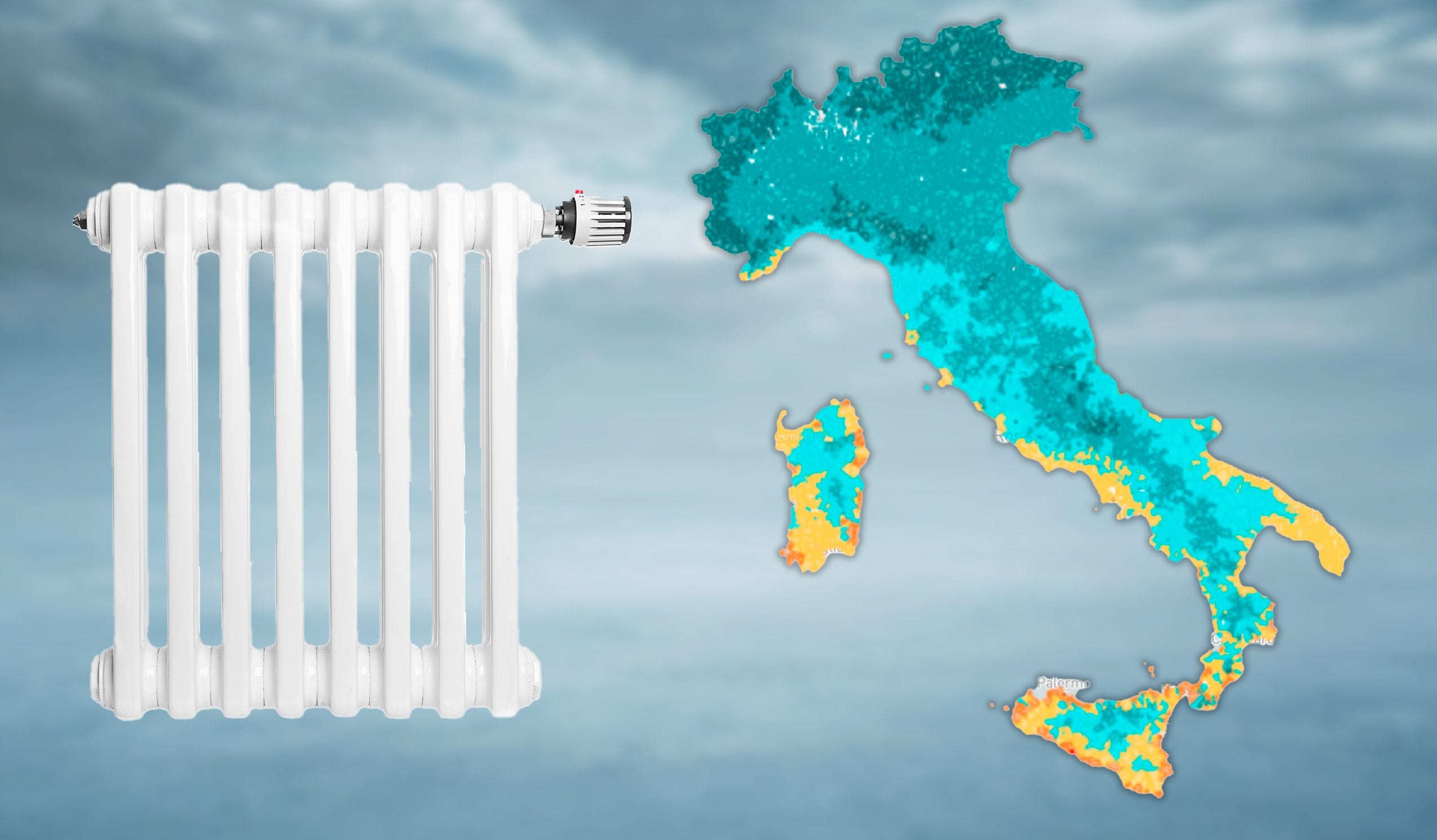 mappa riscaldamento italia