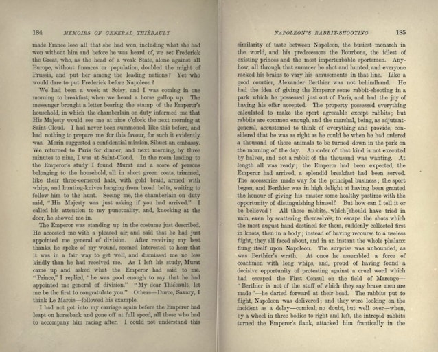 Un extrait de l'histoire des mémoires du baron. Crédits : Archive.org
