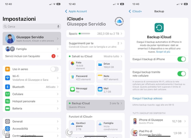 Sauvegarde de l'iPhone