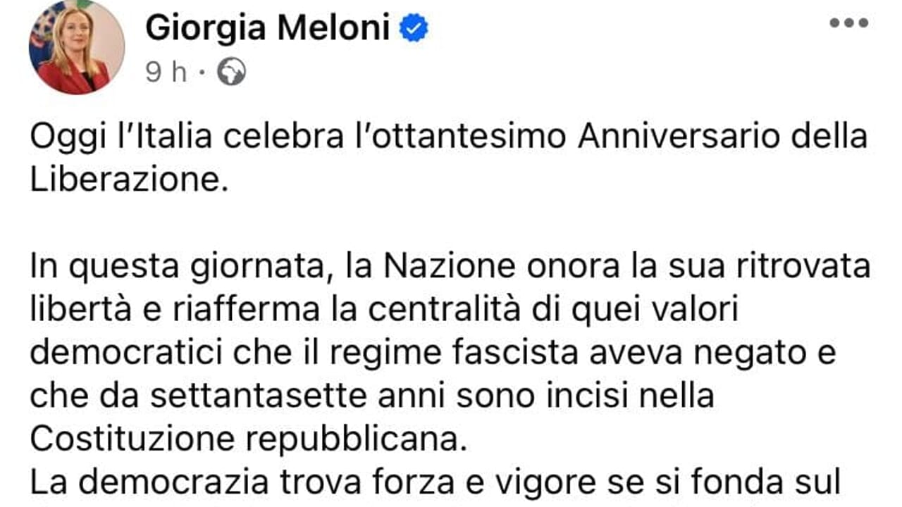 Le 25 avril 2025, Giorgia Meloni est devenue un homme d'État (Salvini à la place ...)