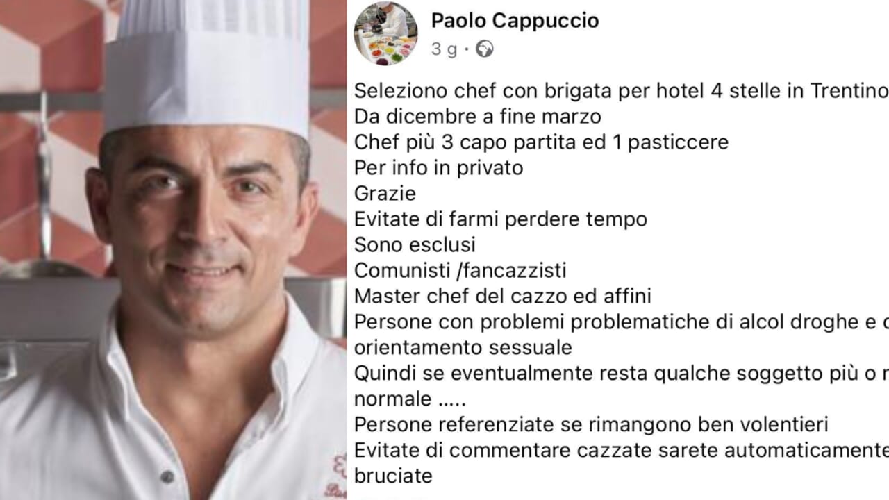 Paolo Cappuccio, pauvre chef: combien de naïveté du cuisinier avec Swastika
