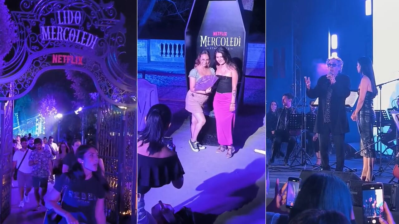 "Mercredi 2"Super Launch Event à Rome: Longues files d'attente, il y a aussi Tim Burton