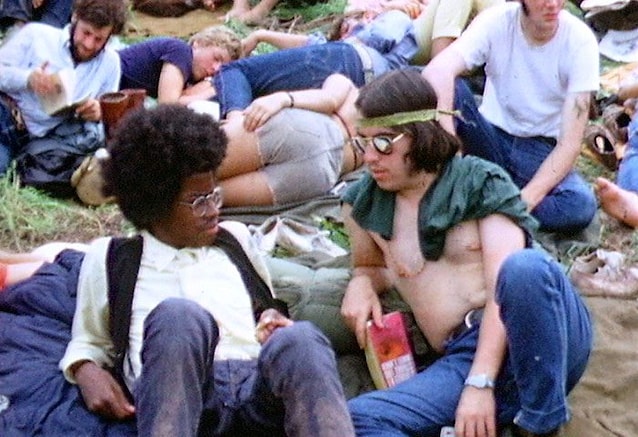 Hippie à Woodstock