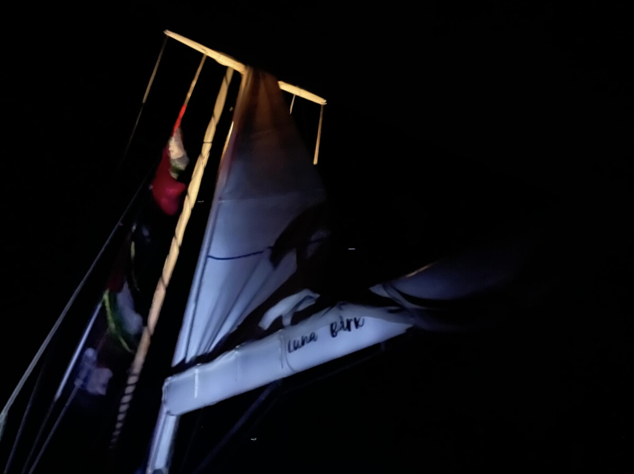 Les dommages au bateau sur lequel Ivan Compasso voyage (photo Sumud Flotilla)