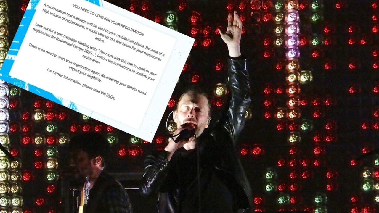 Pour arrêter les fans du Radiohead est un SMS qui n'arrive pas (à part les bots et les touffes)