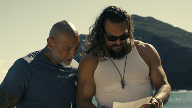 Prime Video - Demolition Brothers - Dave Bautista et Jason Momoa dans une scène du film