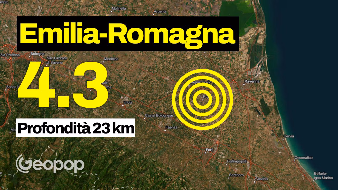 deux tremblements de terre de magnitude 4,3 et 4,1 à Ravenne ressentis jusqu'en Toscane