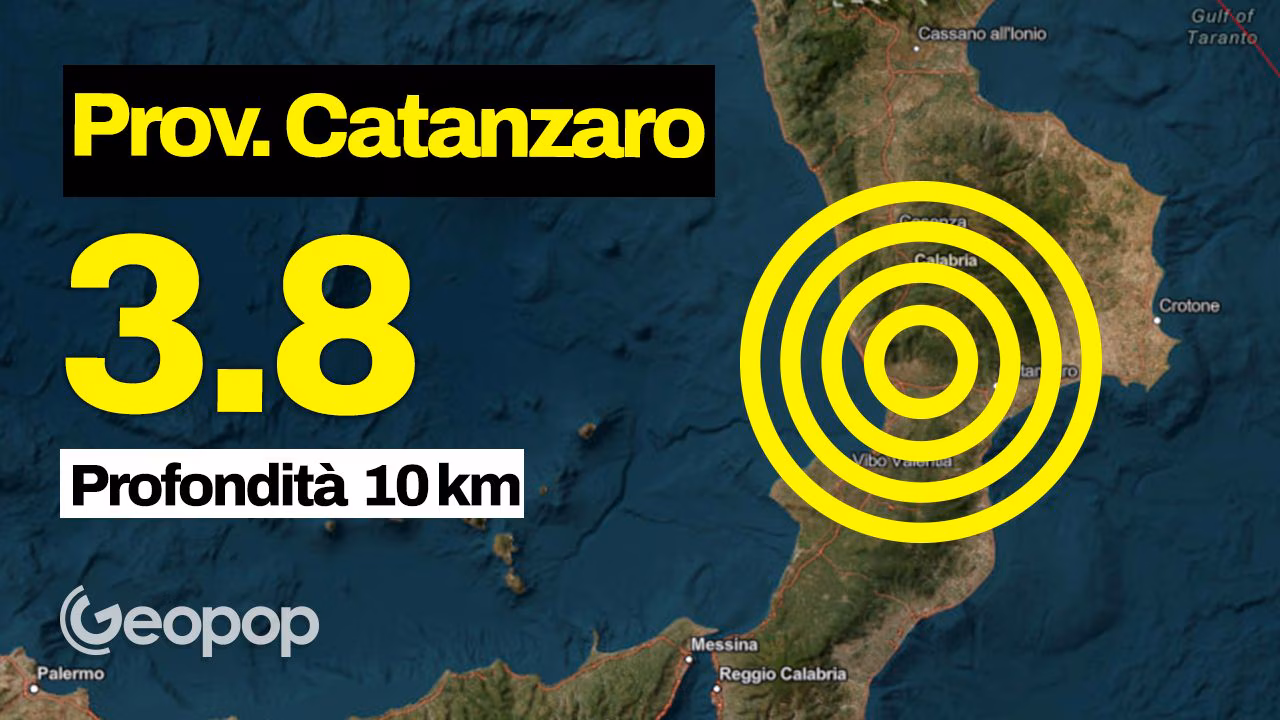 choc ressenti jusqu'à Cosenza