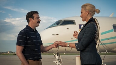 Jason Sudeikis et Hannah Waddingham sont Ted et Rebecca dans Ted Lasso 4