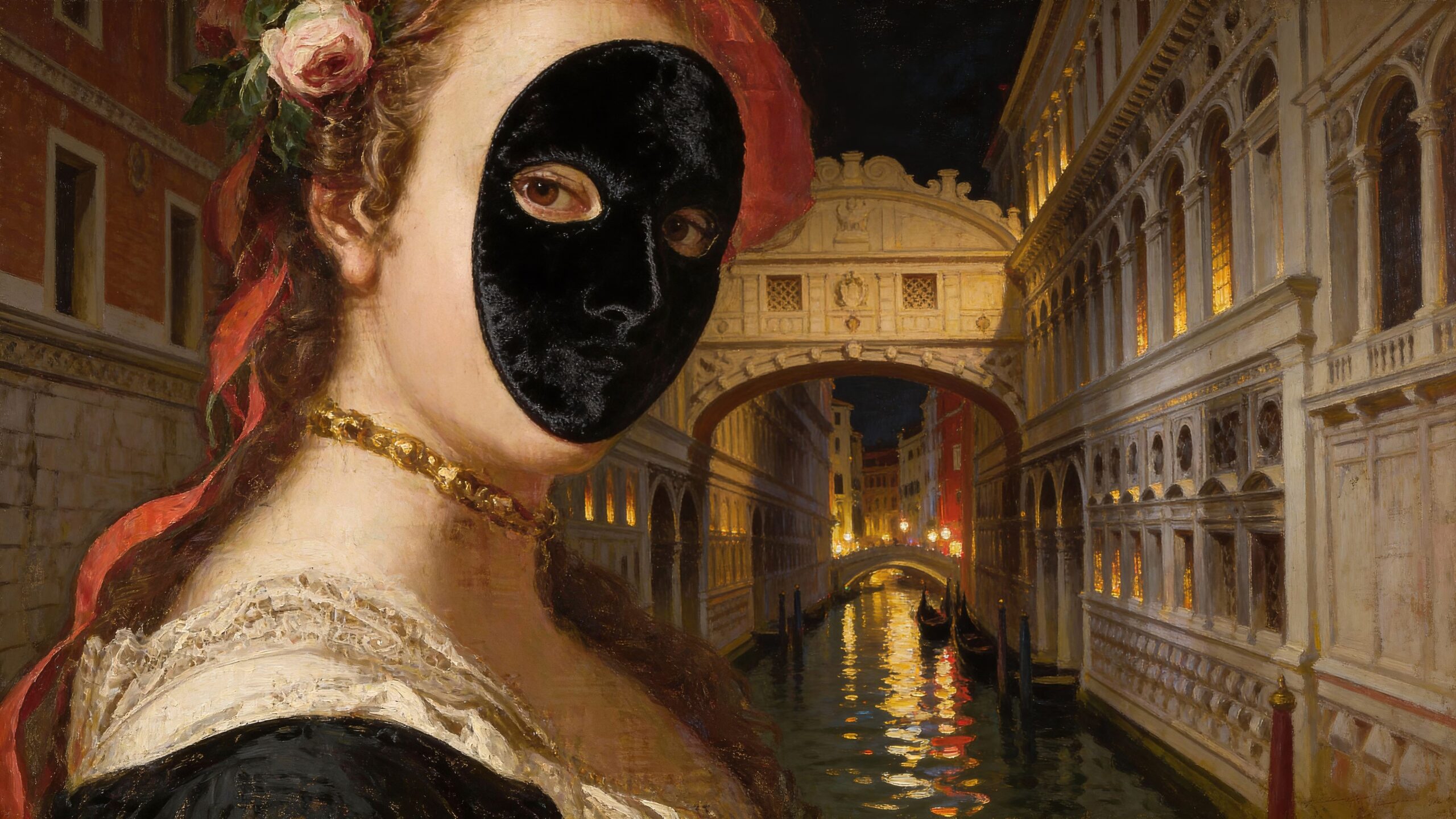 Qu'est-ce que la brune, le séduisant masque vénitien sans bouche : parce qu'elle était muette
