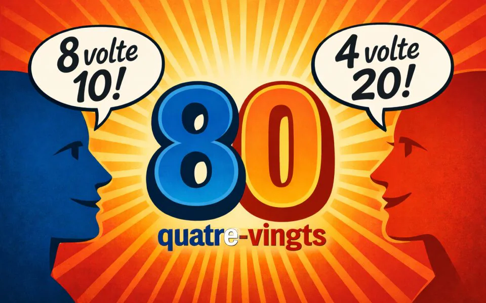 Pourquoi les Français disent quatre-vingts (quatre vents) et non octante (quatre-vingts)