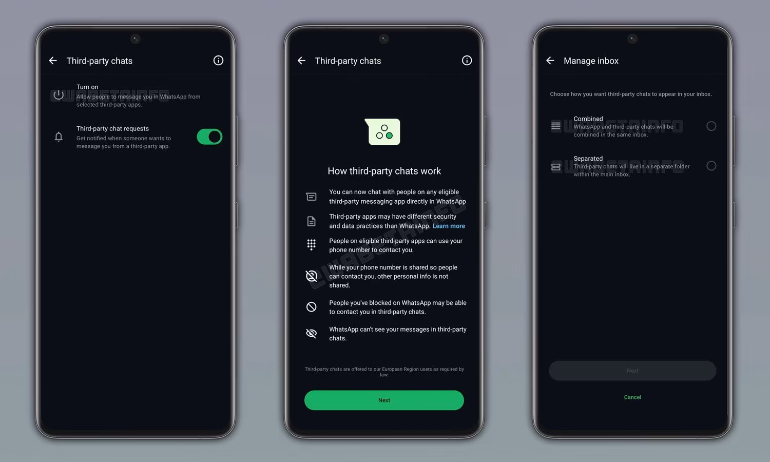 Comment activer la fonctionnalité « Third Party Chat » sur WhatsApp pour recevoir des messages d'autres applications et la désactiver