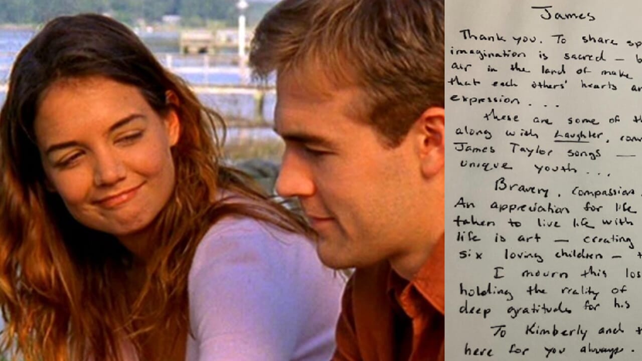 Katie Holmes a écrit une lettre d'adieu à James Van Der Beek