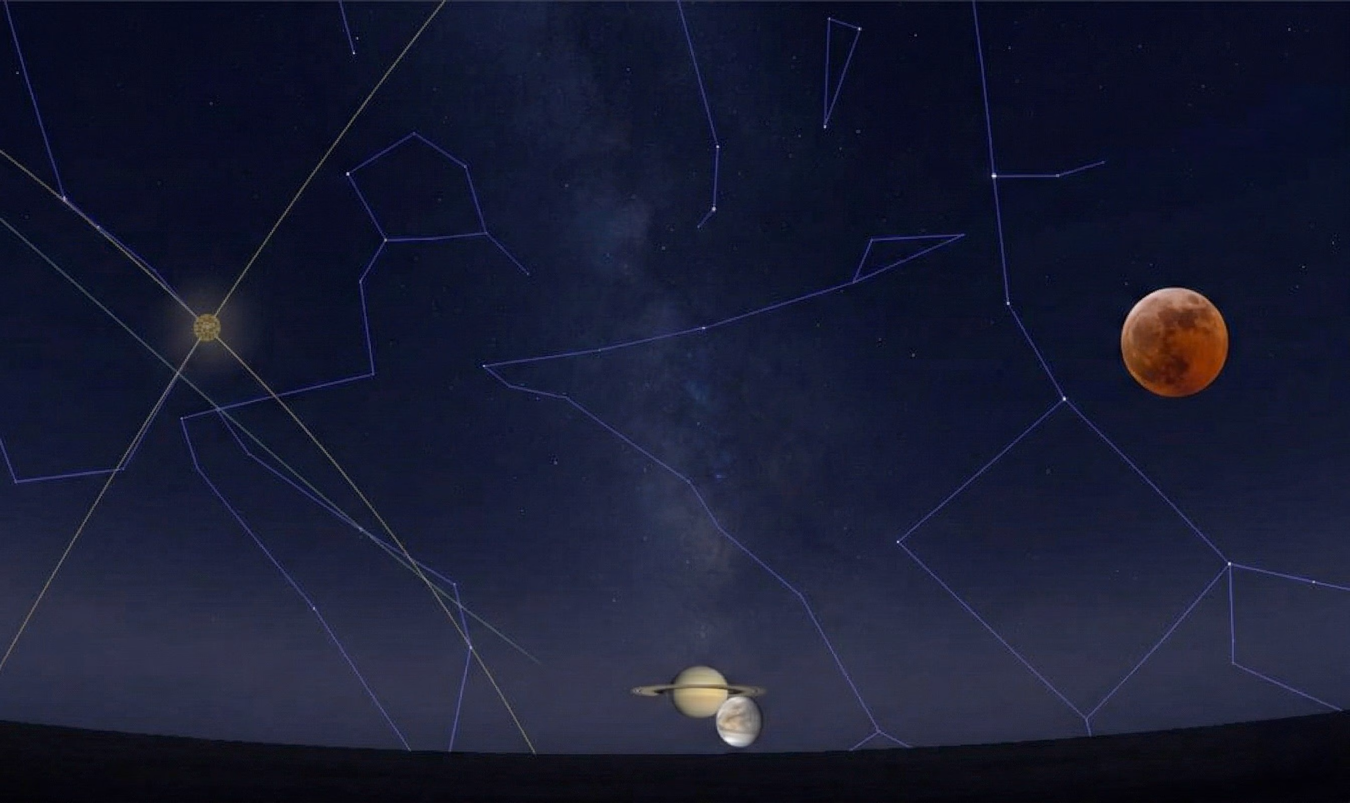 Ciel de mars 2026, de l'éclipse totale de Lune aux conjonctions planétaires : événements astronomiques