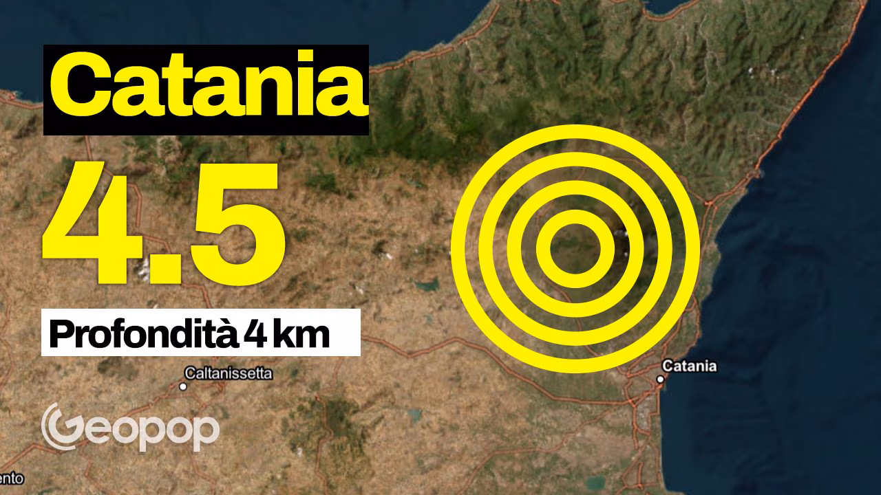 Séisme à Catane de magnitude 4,5, choc ressenti jusqu'à Messine