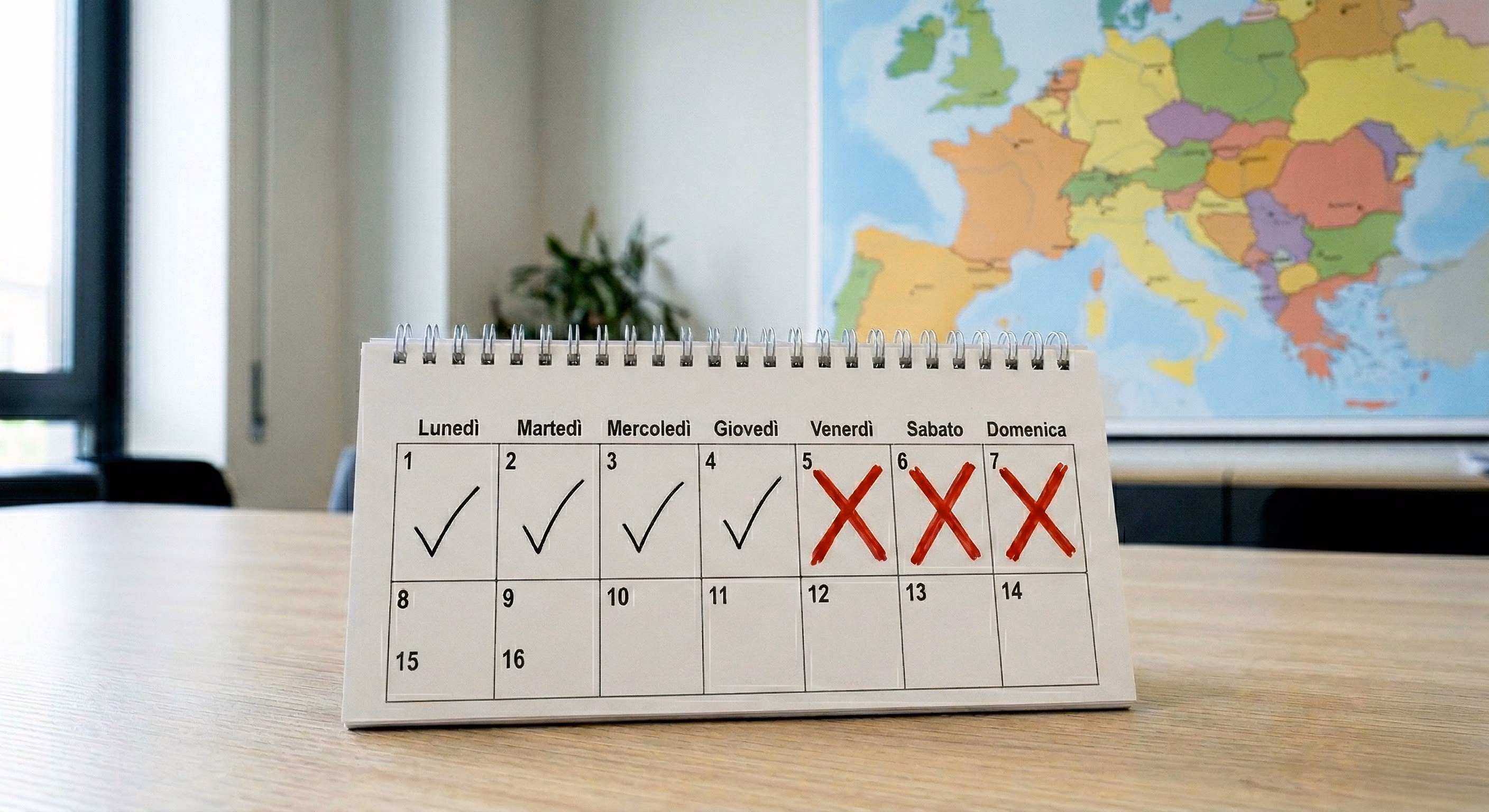 la moyenne de l'UE est de 36 heures