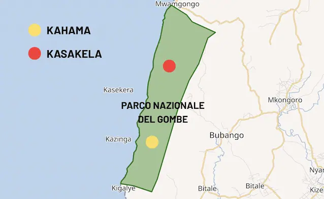 Plan du parc de la Gombe