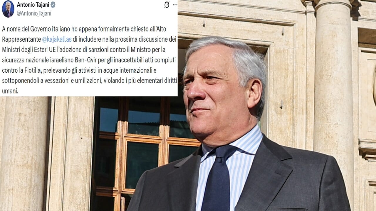 Tajani contre Ben Gvir : "J'ai demandé des sanctions à l'UE"