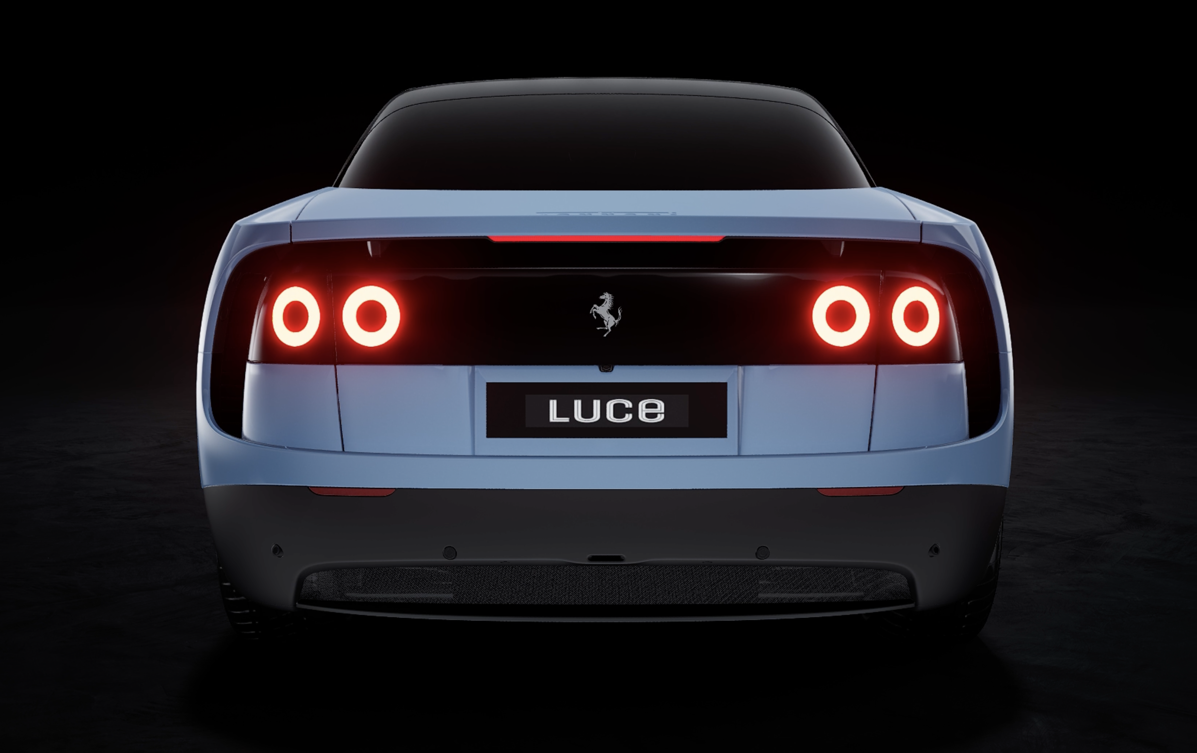 L'arrière et les phares de la Ferrari LUce 2026 (photo de Ferrari) L'arrière et les phares de la Ferrari LUce 2026 (photo de Ferrari)