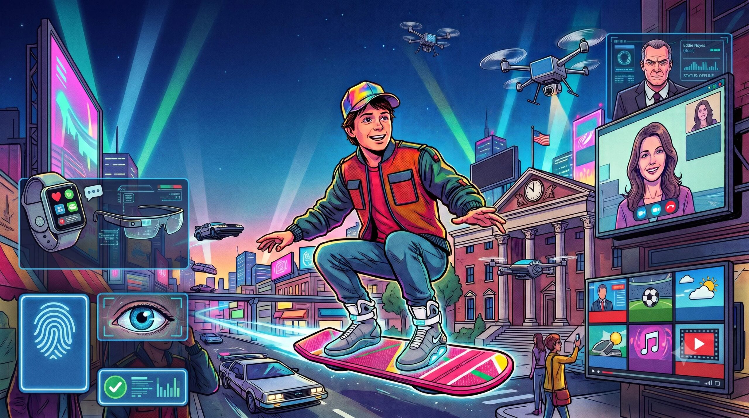 Retour vers le Futur avait déjà prédit les drones et les appels vidéo : les 7 prédictions technologiques