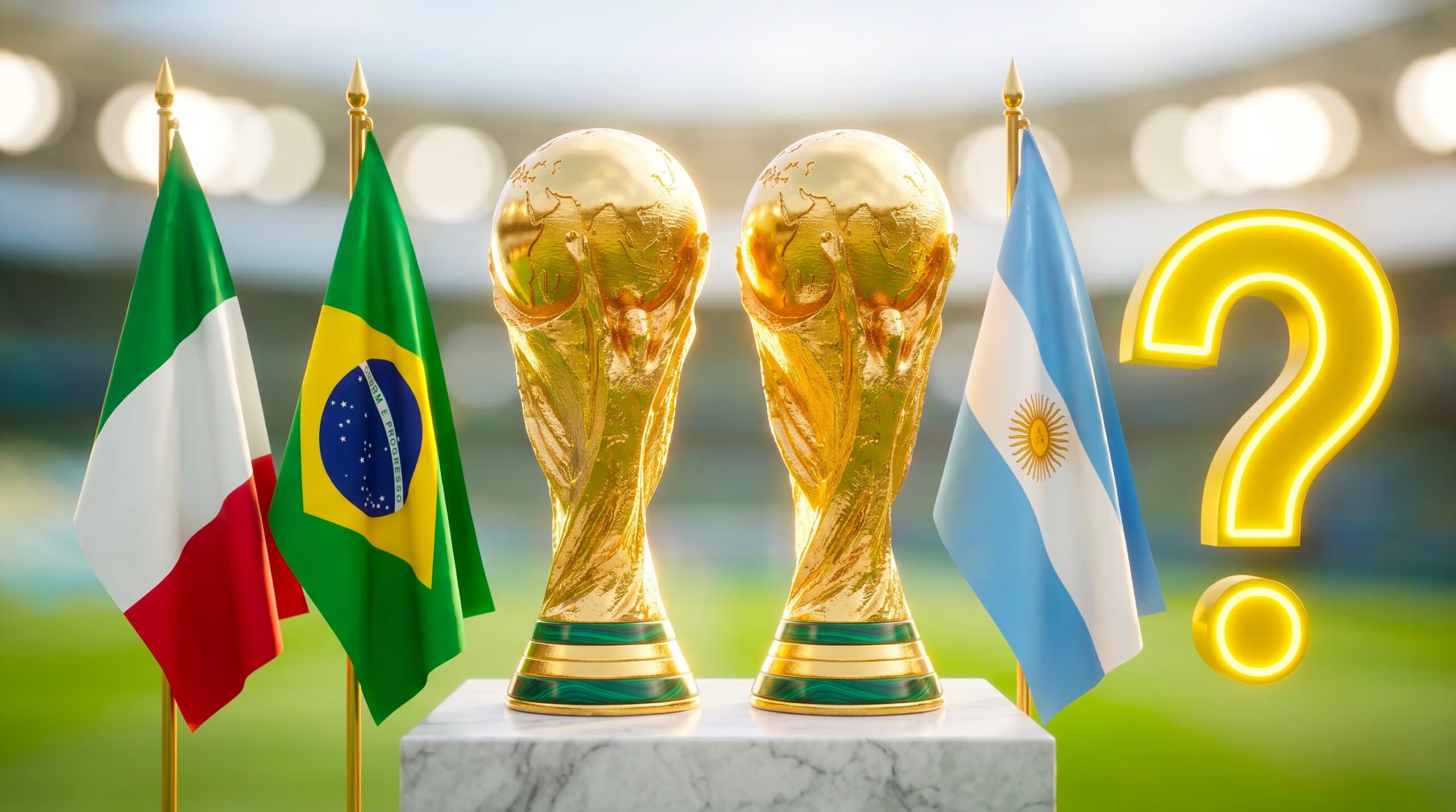 Les équipes nationales qui ont remporté deux Coupes du Monde consécutives : l'Italie de Pozzo et le Brésil de Pelè