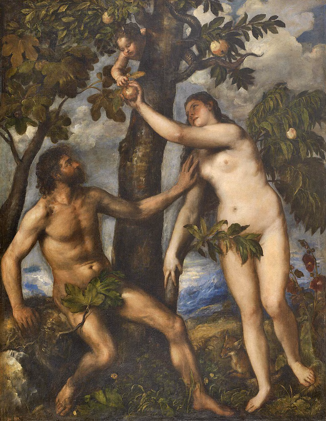 Adam et Eve par Titien