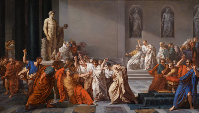 La mort de César dans le tableau de Vincenzo Camuccini