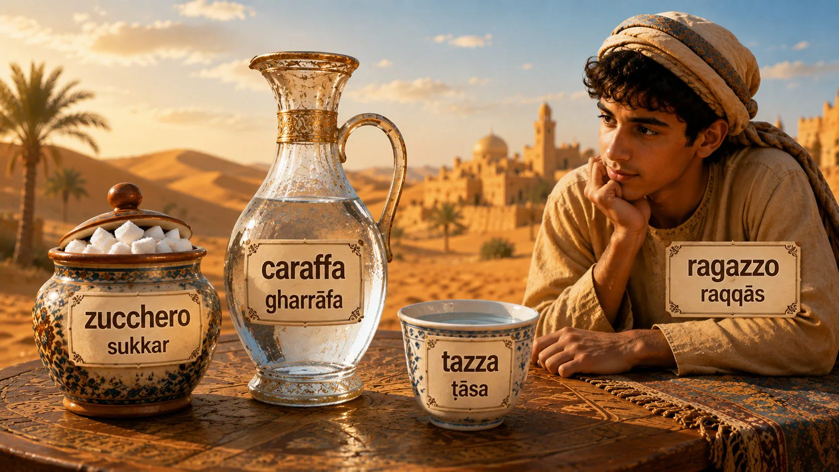 7 mots d'origine arabe que l'on utilise au quotidien : du sucre à la carafe