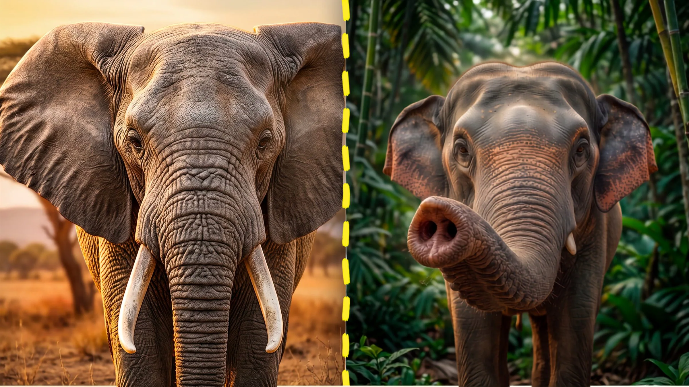 Quelle est la différence entre les éléphants d'Afrique et d'Asie : le premier est le plus gros mammifère et pèse jusqu'à 6 tonnes