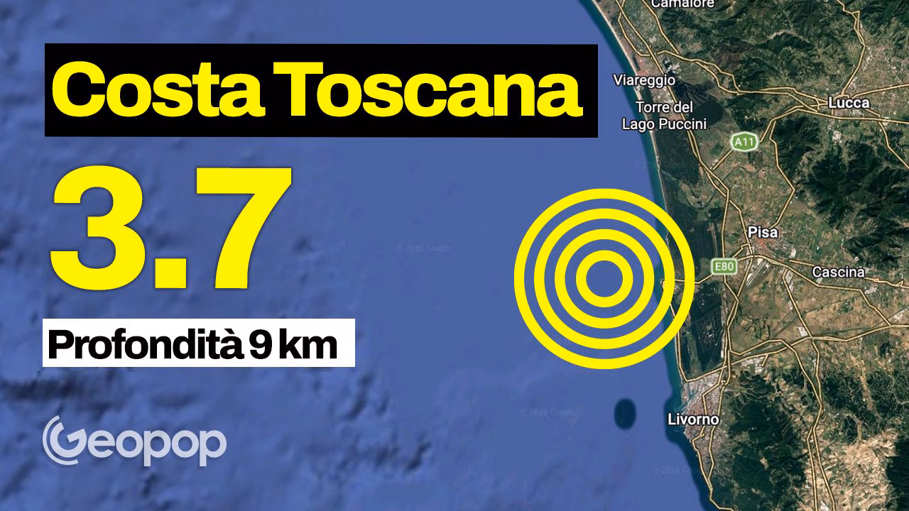 Tremblement de terre en Toscane, choc de magnitude 3,7 au large de Marina di Pisa : ce qui s'est passé et les failles actives
