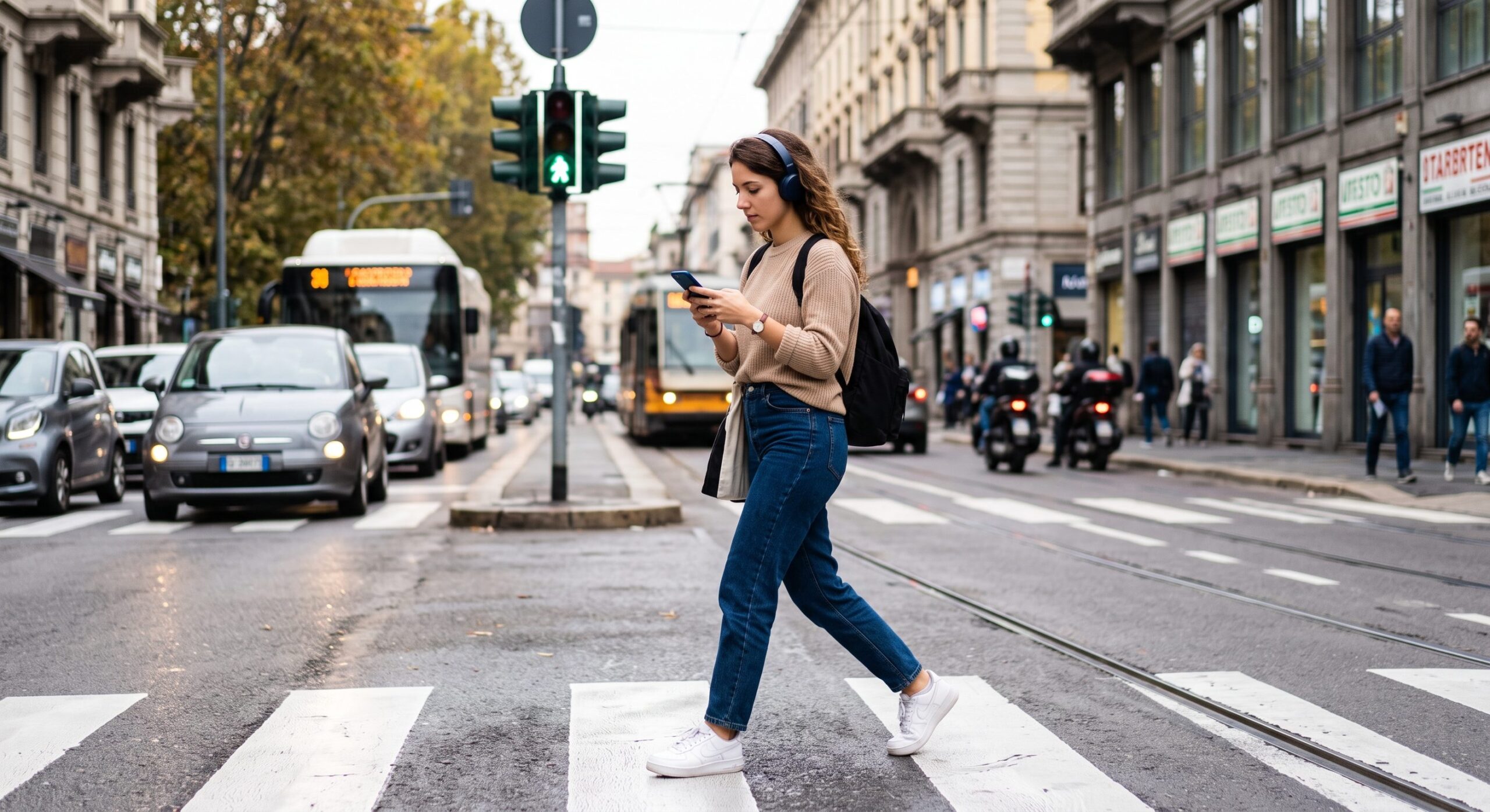 Amende de 75 euros pour les piétons qui traversent la route avec leur téléphone portable : ce qui changerait avec le nouveau CdS