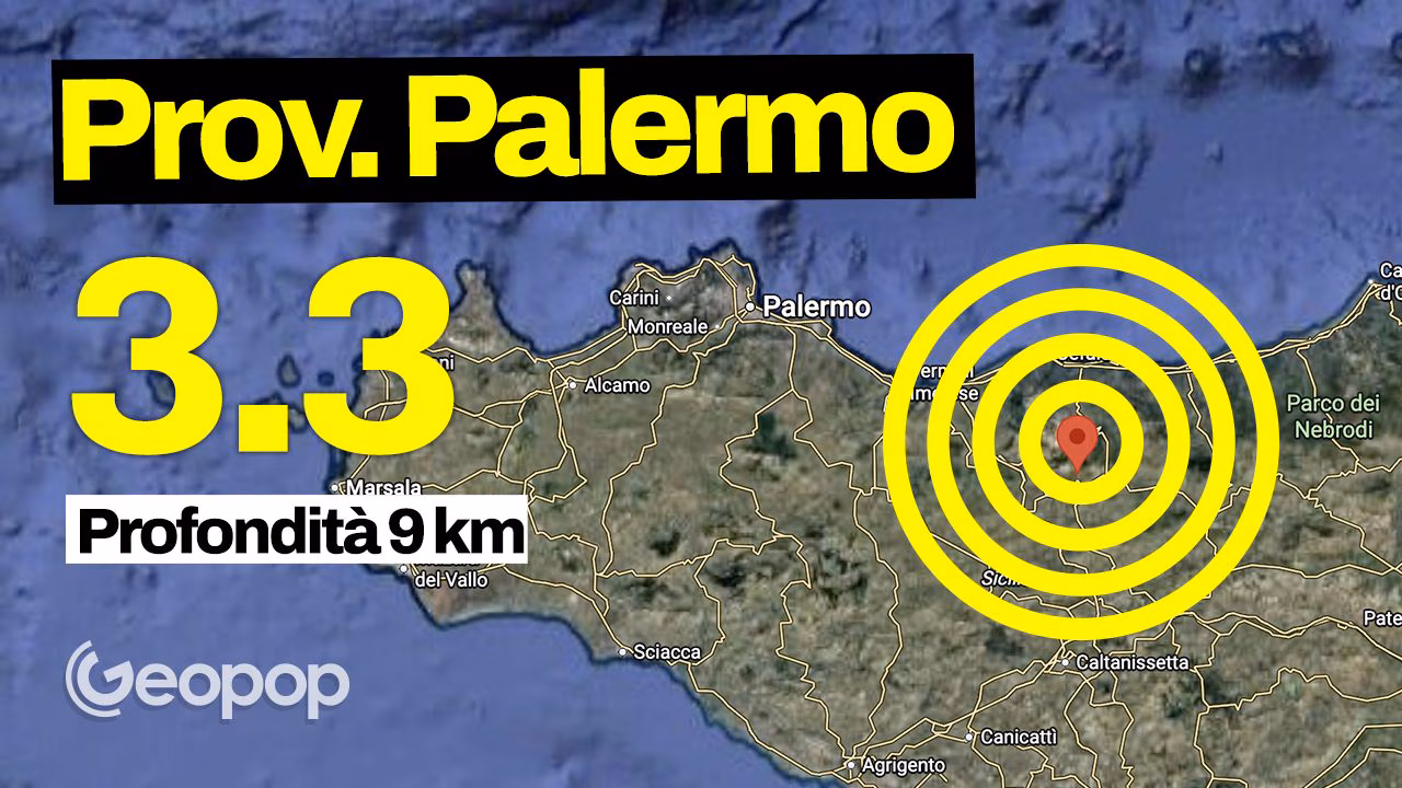 Séisme de magnitude 3,3 dans la province de Palerme : épicentre à Petralia Sottana