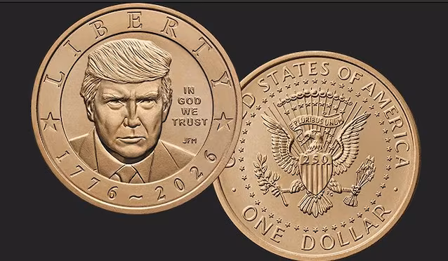pièce de monnaie de Donald Trump